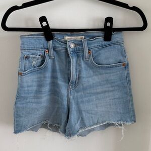 Levi’s High Rise Light Blue Denim Cutoff Shorts Size 25